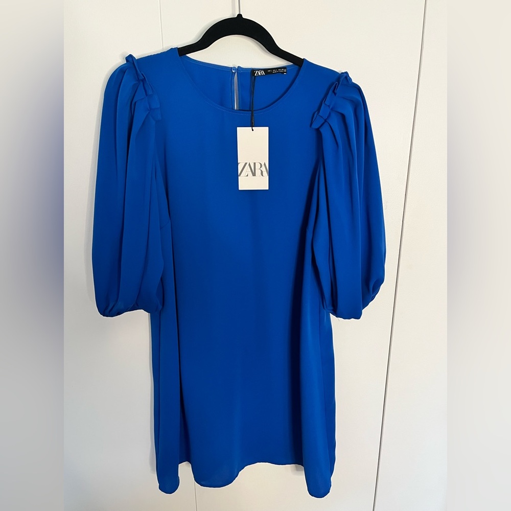 Zara NWT Blue dress. Size L.